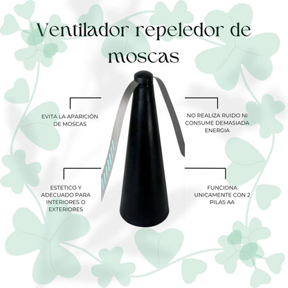 ABANICO REPELENTE DE MOSCAS - PILAS